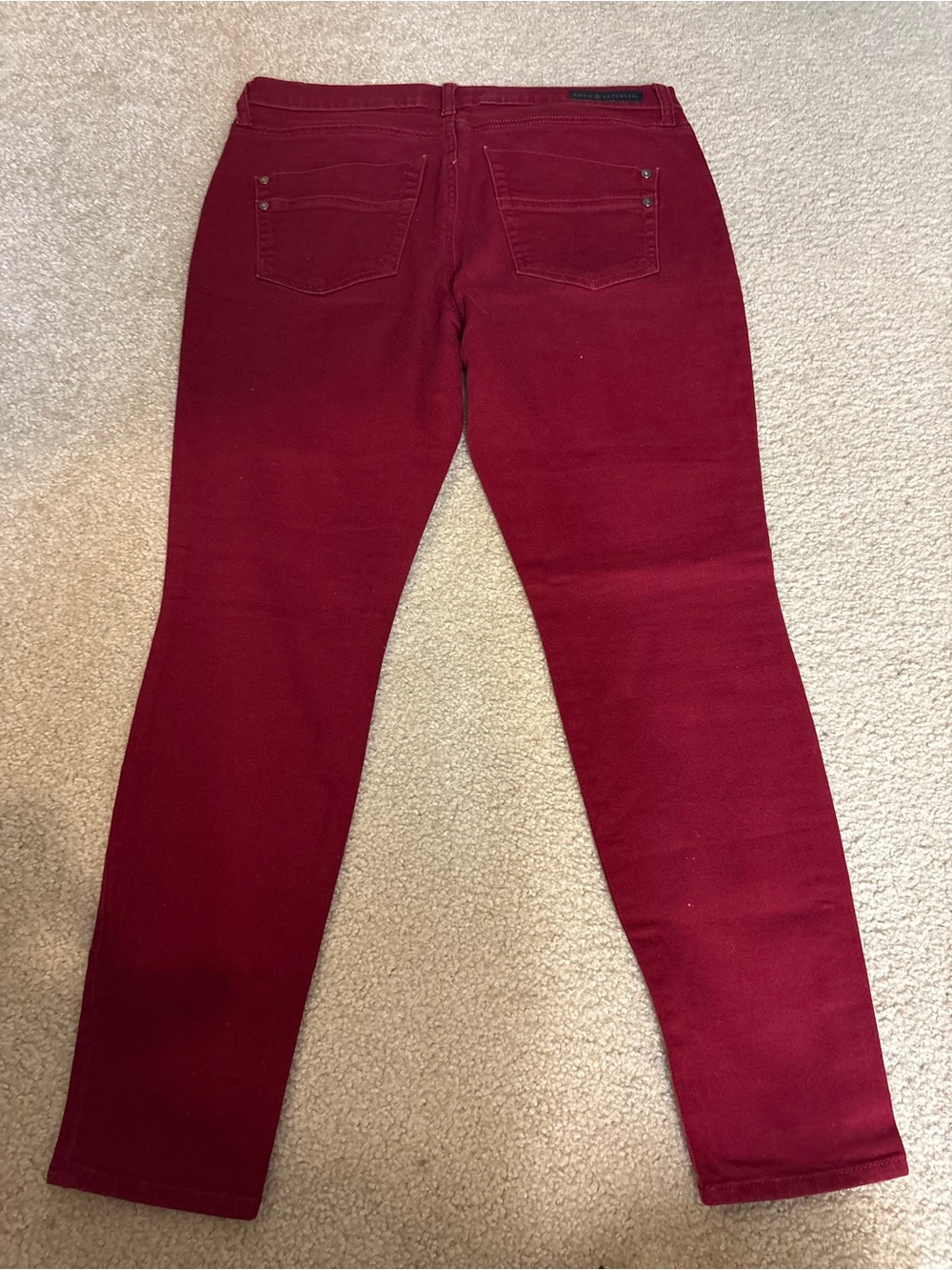 Rock & Republic Wine Red Skinny Jeans